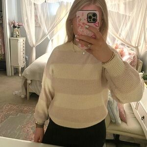 Cream and Pink sweater